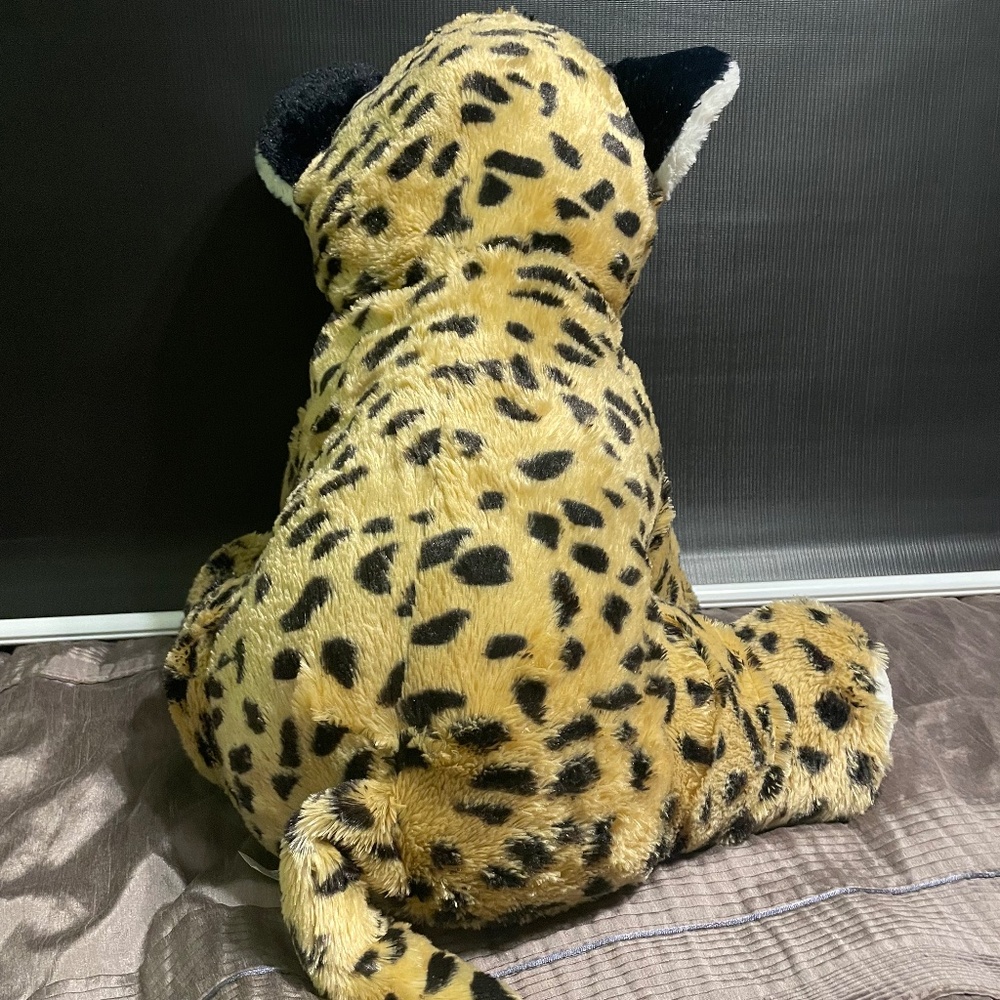 24" tan leopard stuffed animal